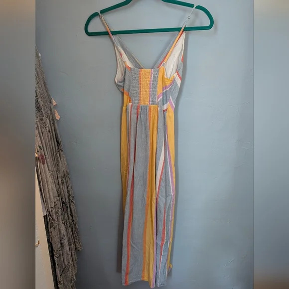 β¨ Urban Outfitters Amber Button-Down Linen Midi Dress - Picture 4 of 9